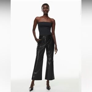 Aritzia Babaton Vegan Leather Straight Leg Pants